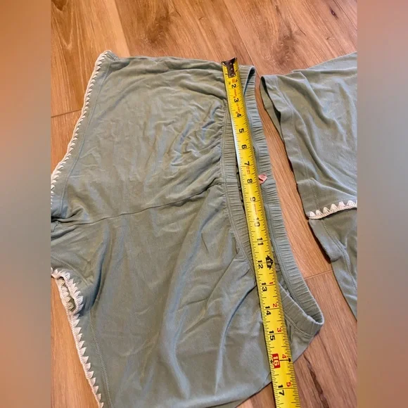 Eberjey Frida TENCEL™ Modal Shortie Short PJ Set Eucalyptus/Ivory Large - Picture 6 of 6